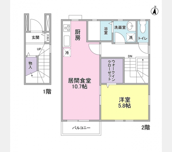 三軒茶屋駅Ｋ’Ｓフラット1LDKの間取りと内見写真