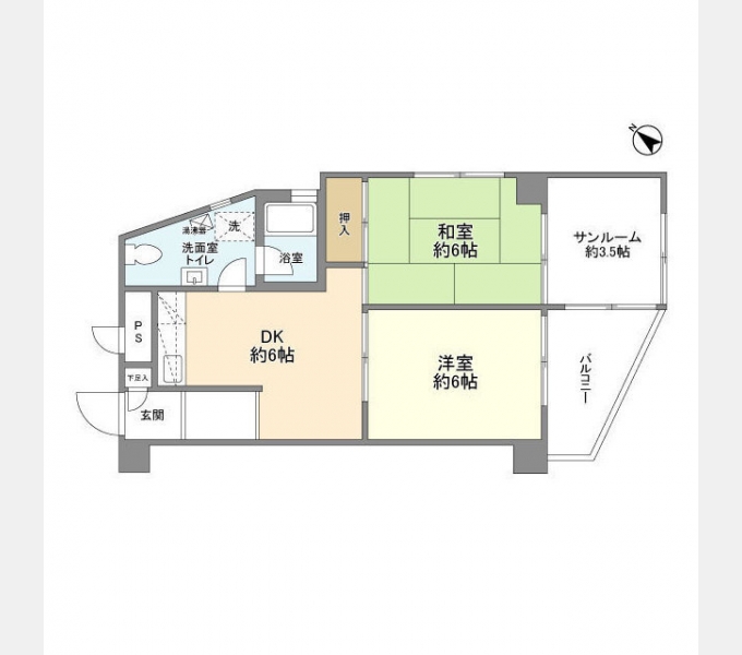 ラポール上野毛 用賀駅徒歩13分。
3DK・48㎡　大規模修繕2026年9月下旬頃迄実施中!